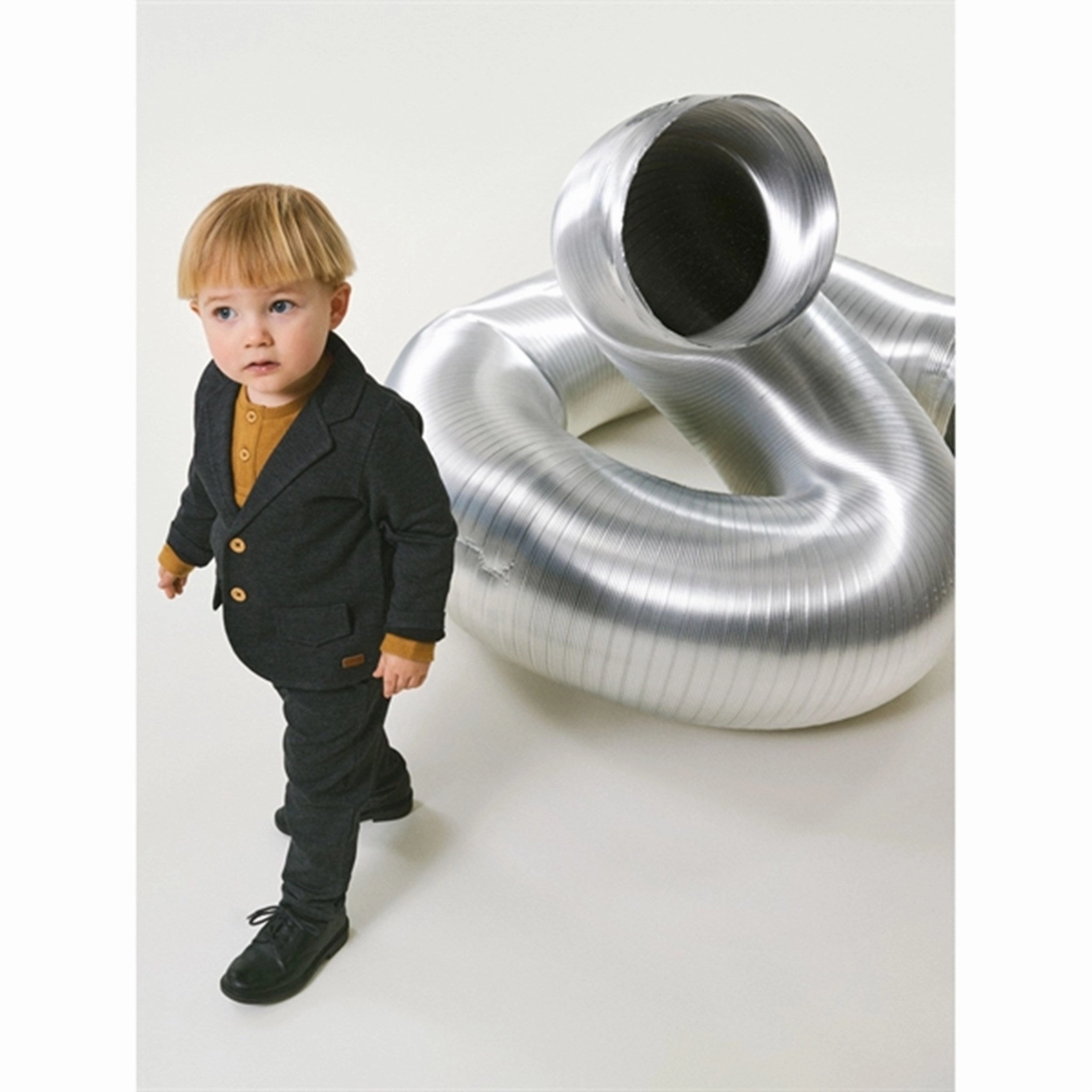 Tailored Work Fit All-Occasion Comfort Name it Dark Grey Melange Robino Sweat Blazer