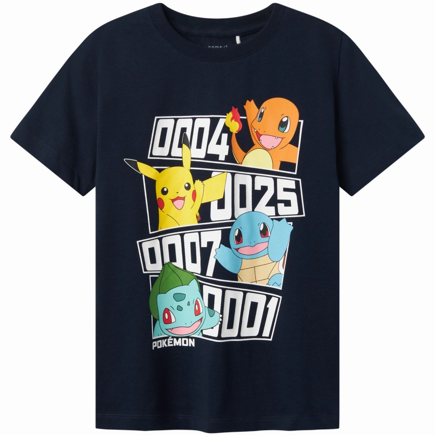 Name It Dark Sapphire Dazz Pokemon Regular T-Shirt Noos Non Iron Finish Wool combination