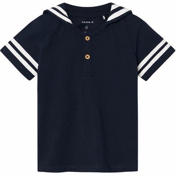 Name it Dark Sapphire Decan T-Shirt NoChafe Collar Lining warm weather