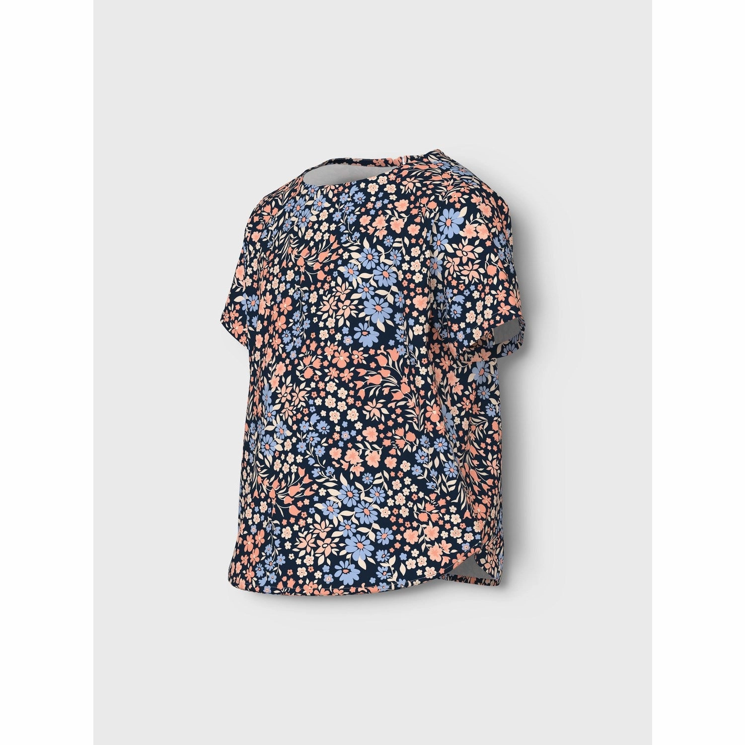 Name It Dark Sapphire Flower Power Vinaya T-Shirt V neck Anti microbial coating