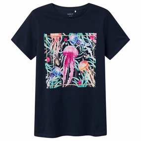 Name it Dark Sapphire Hilde T-Shirt Natural Fiber Blend Light Fit Wear
