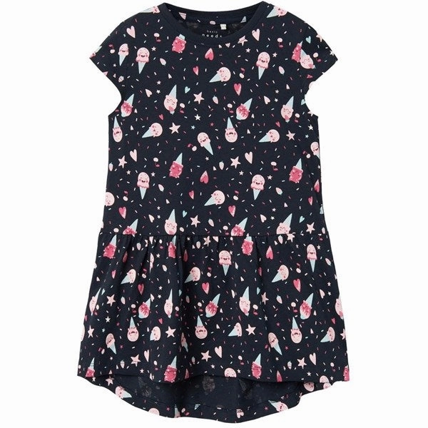 DoubleLayeredMaterial Satin Finish Name it Dark Sapphire Icecream Vigga Dress Noos