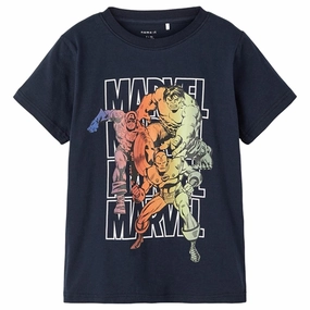 Name it Dark Sapphire Jaidee Marvel T-Shirt Simple and Comfortable Lightweight Shirt