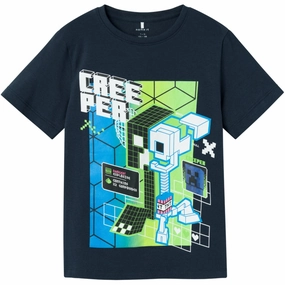 Name It Dark Sapphire Joshi Minecraft T-Shirt DoubleStitchedHem