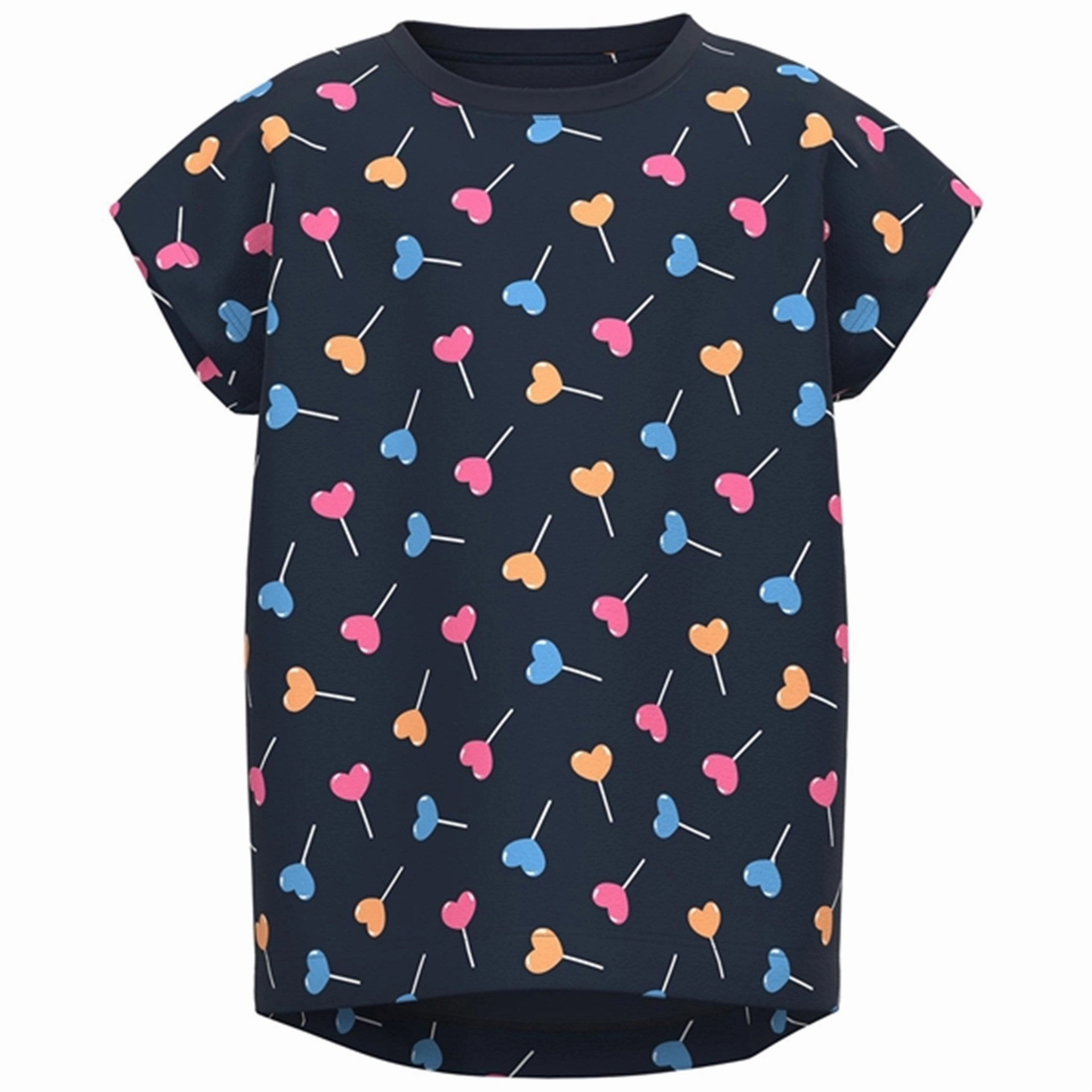 Name it Dark Sapphire Lollipop AOP Vigga T-Shirt Timeless Look Wear Stretchable Fabric