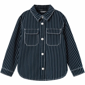 Smooth Texture Name It Dark Sapphire Mine Twill Oversize Overshirt