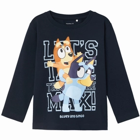 Moisture wicking Name It Dark Sapphire Oeko Bluey Regular Blouse