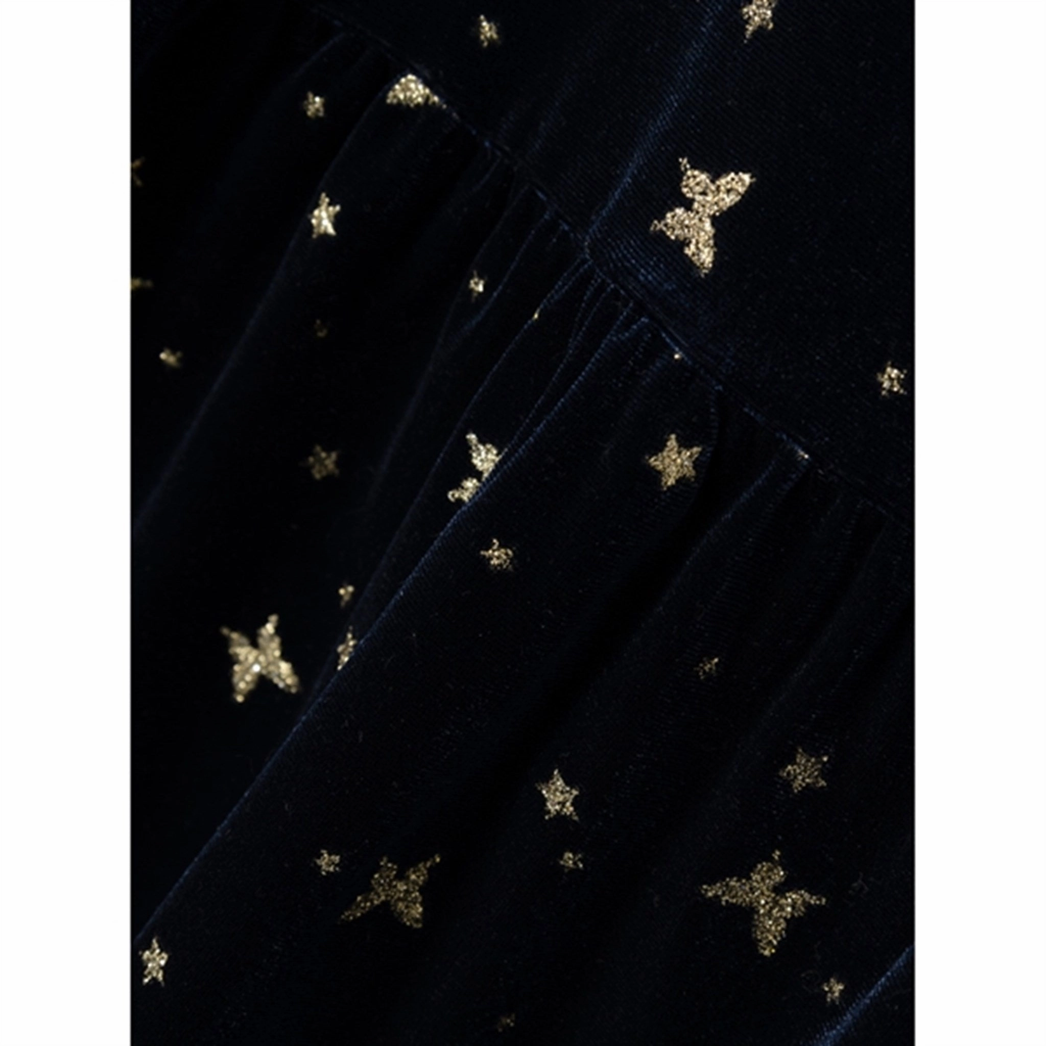 Outdoor Ready Crisp Silhouette Name it Dark Sapphire Rifly Velour Dress