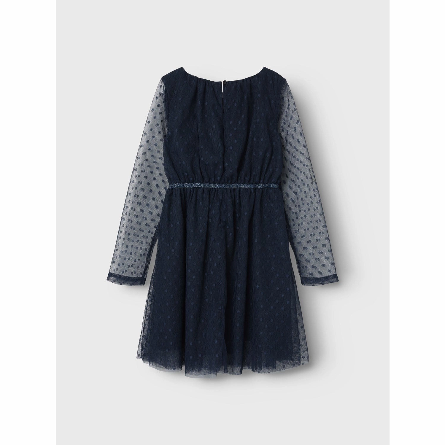 Gemstone-Detail Name It Dark Sapphire Vabos Dress Noos