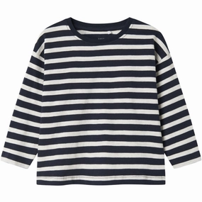 Name It Dark Sapphire Vaksel Blouse crew neck Tuckable Hem