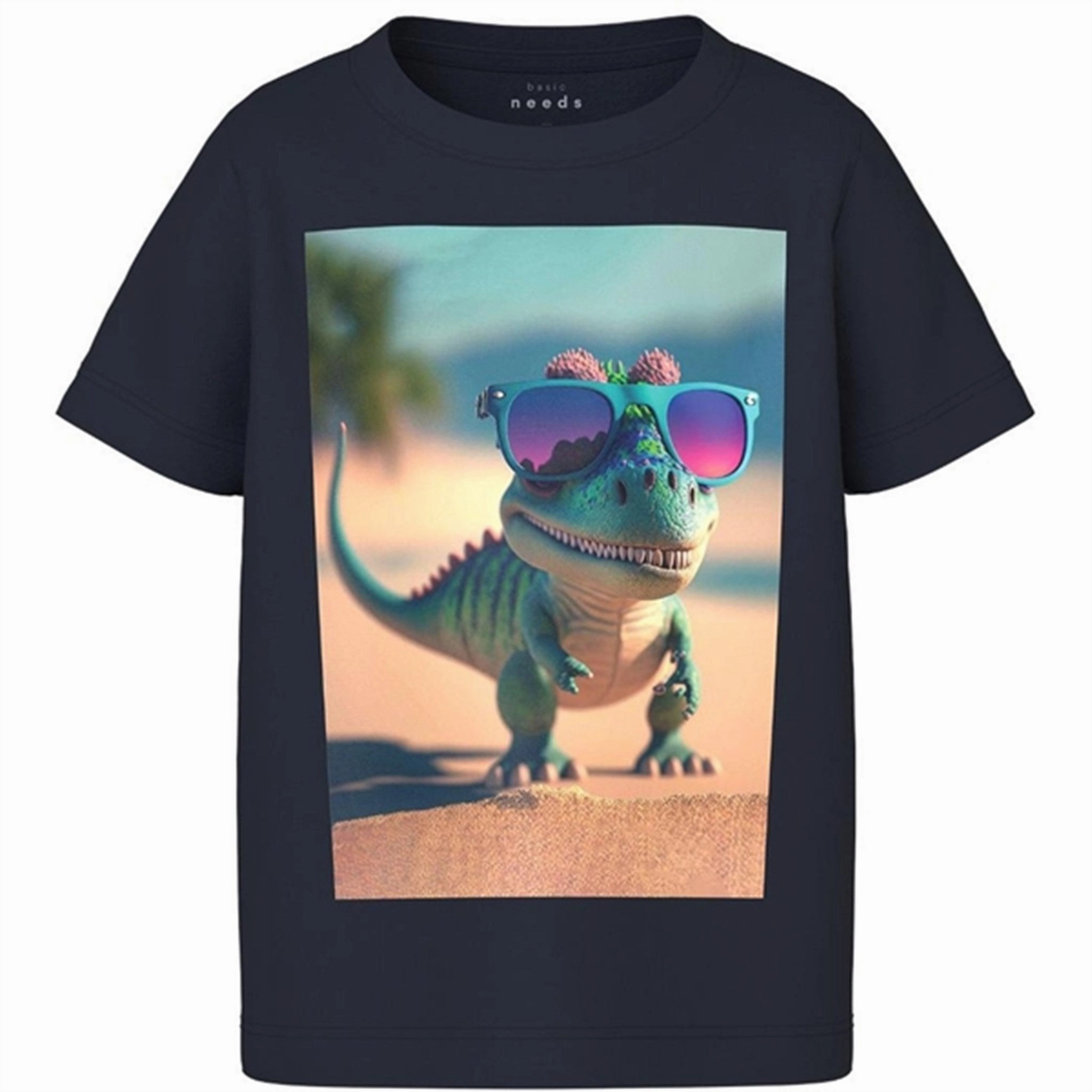 Name it Dark Sapphire Voto T-Shirt Outdoor Trend Look Drop Shoulder Cut