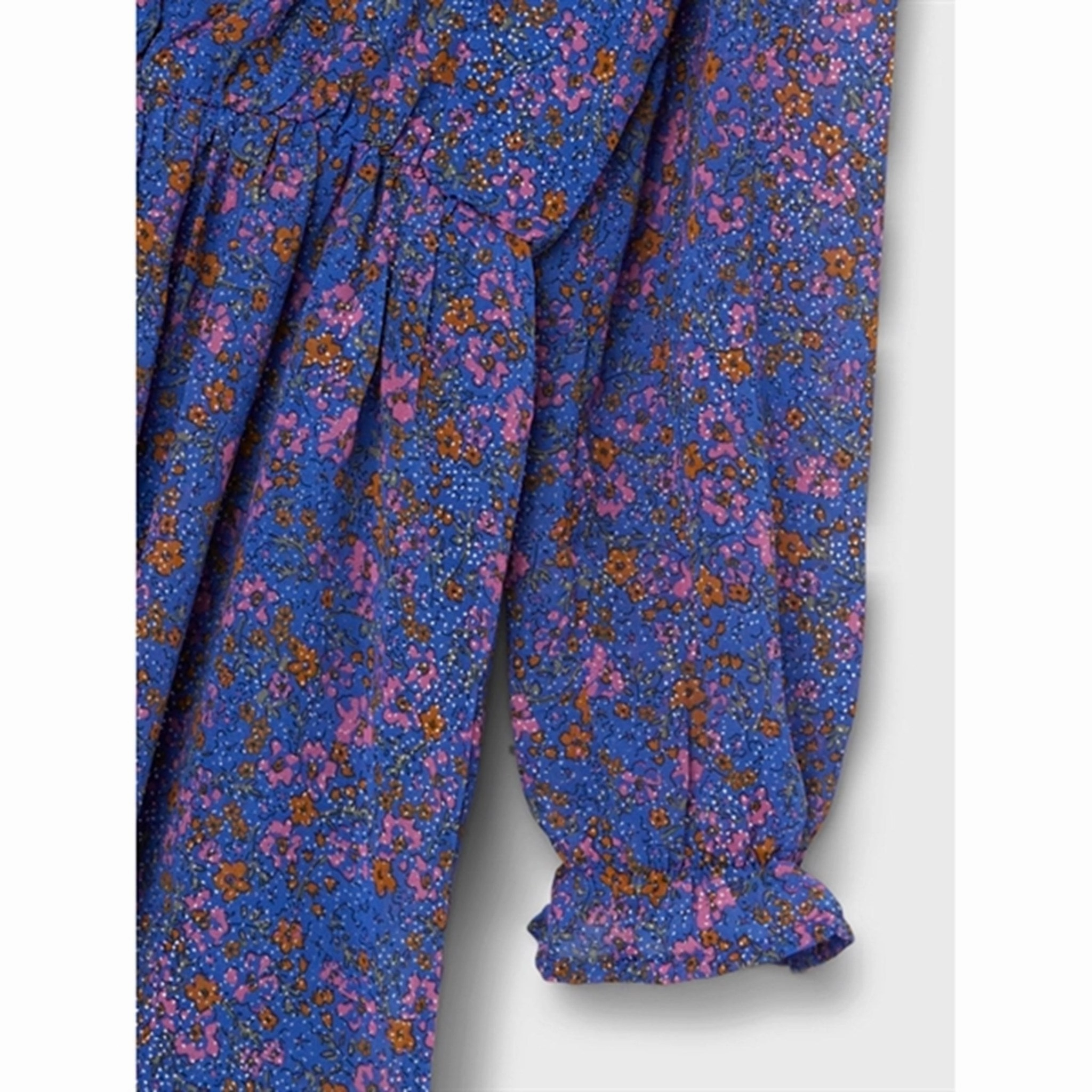 Name it Dazzling Blue Olasigne Dress Layered-Sleeve soft look