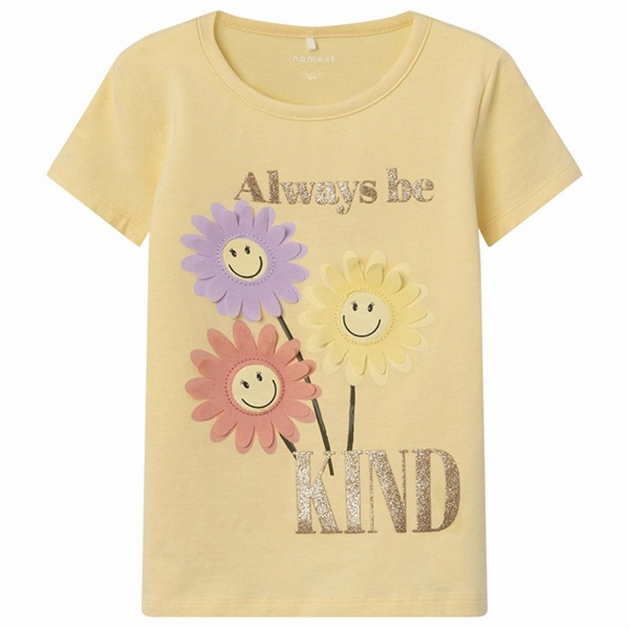 Essential Wear Sublimation Resistant Fabric Name it Double Cream Farna Happy T-Shirt