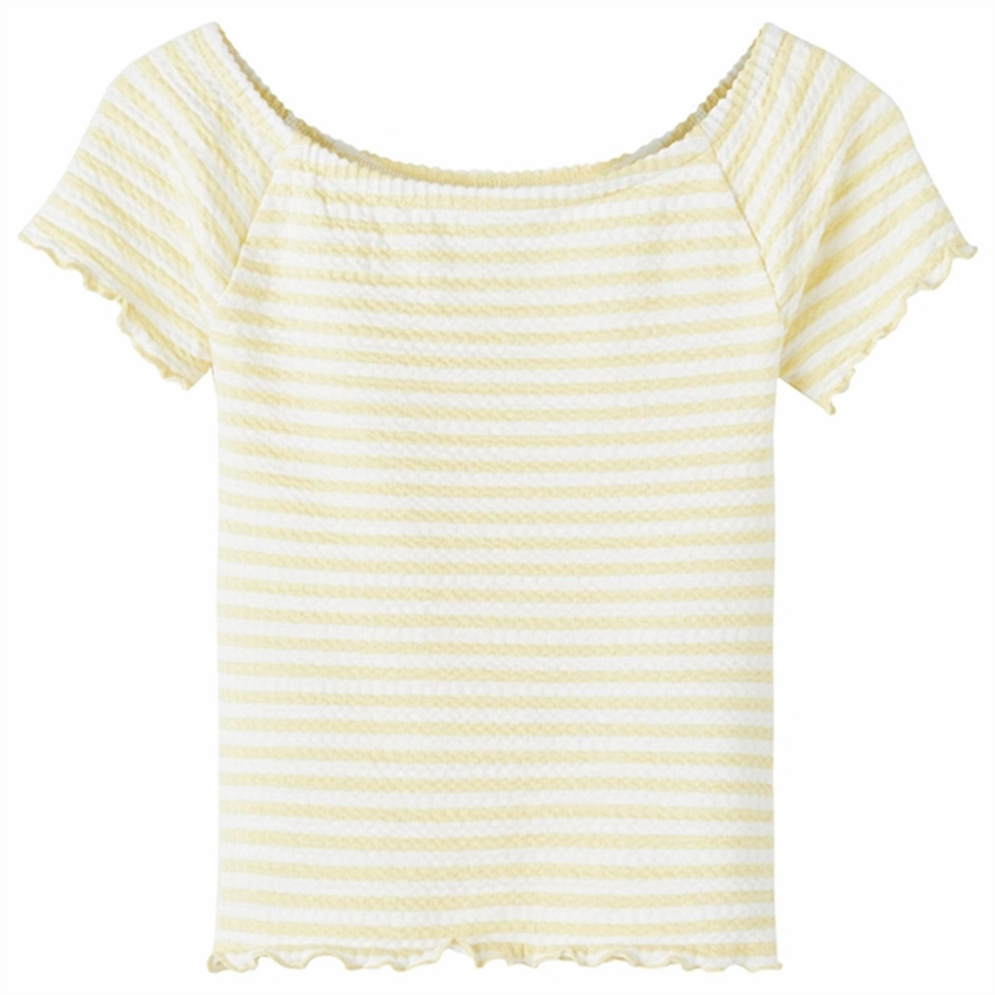 Name it Double Cream Jamy Slim Off-shoulder Top Relaxed fit wear Versatile Piece