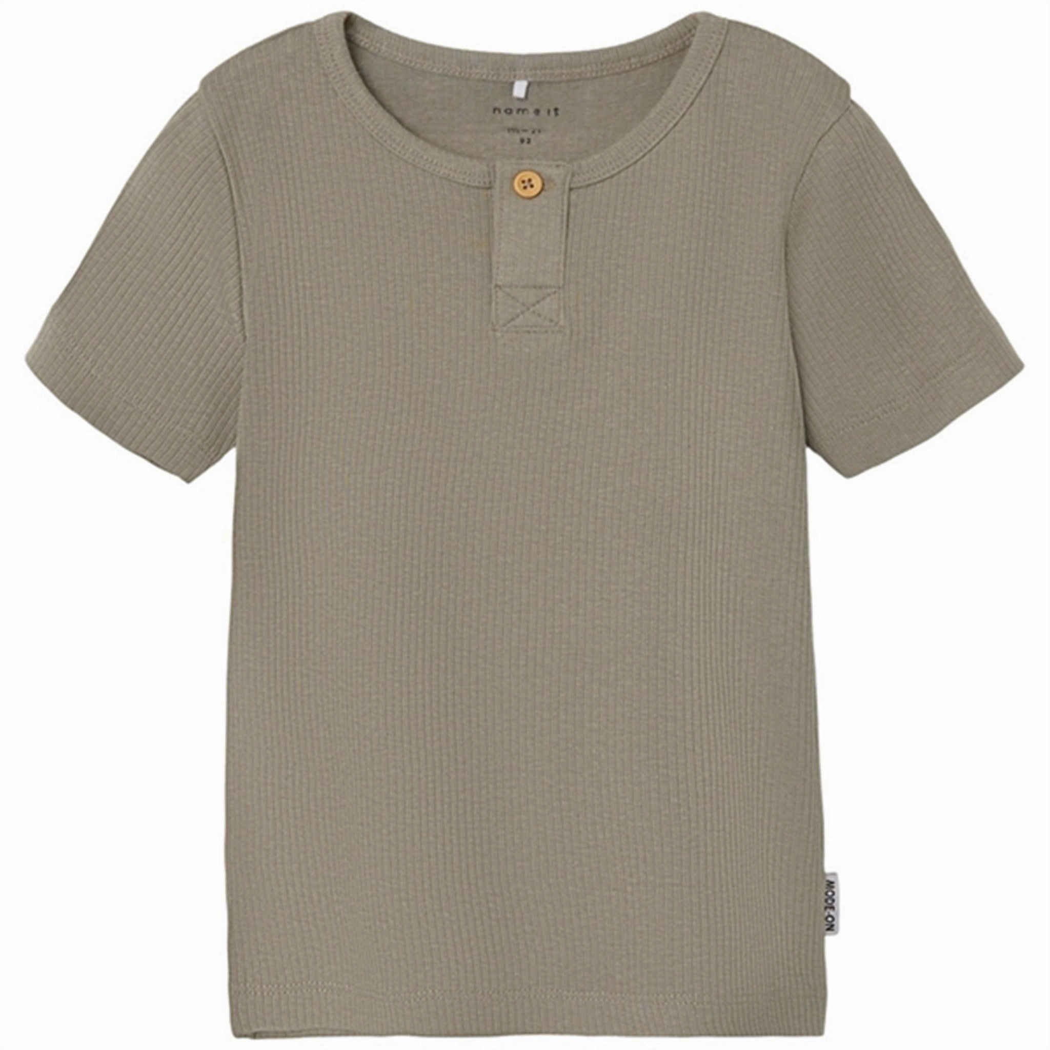 Cozy Feeling Layered Hem Design Name it Dried Sage Humus T-Shirt