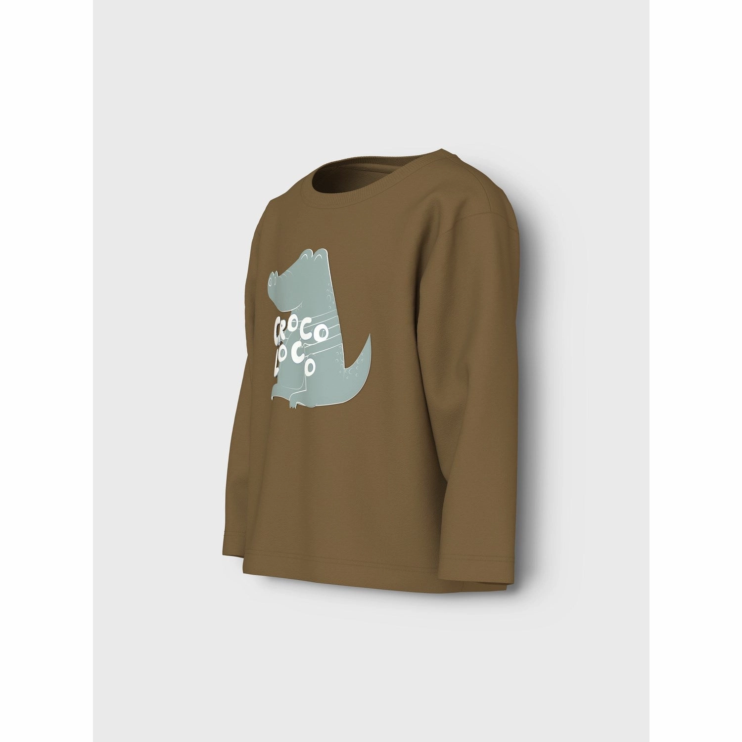 Name It Dull Gold Croco Loco Nmmvagno Ls Loose Top Premium Feel Fitted Shape