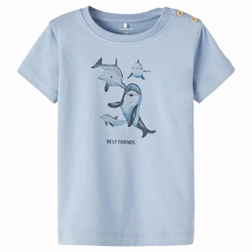 Sporty Style Name it Dusty Blue Fogat T-Shirt