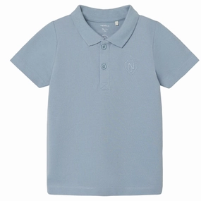 Name it Dusty Blue Frits Polo Cotton Blend