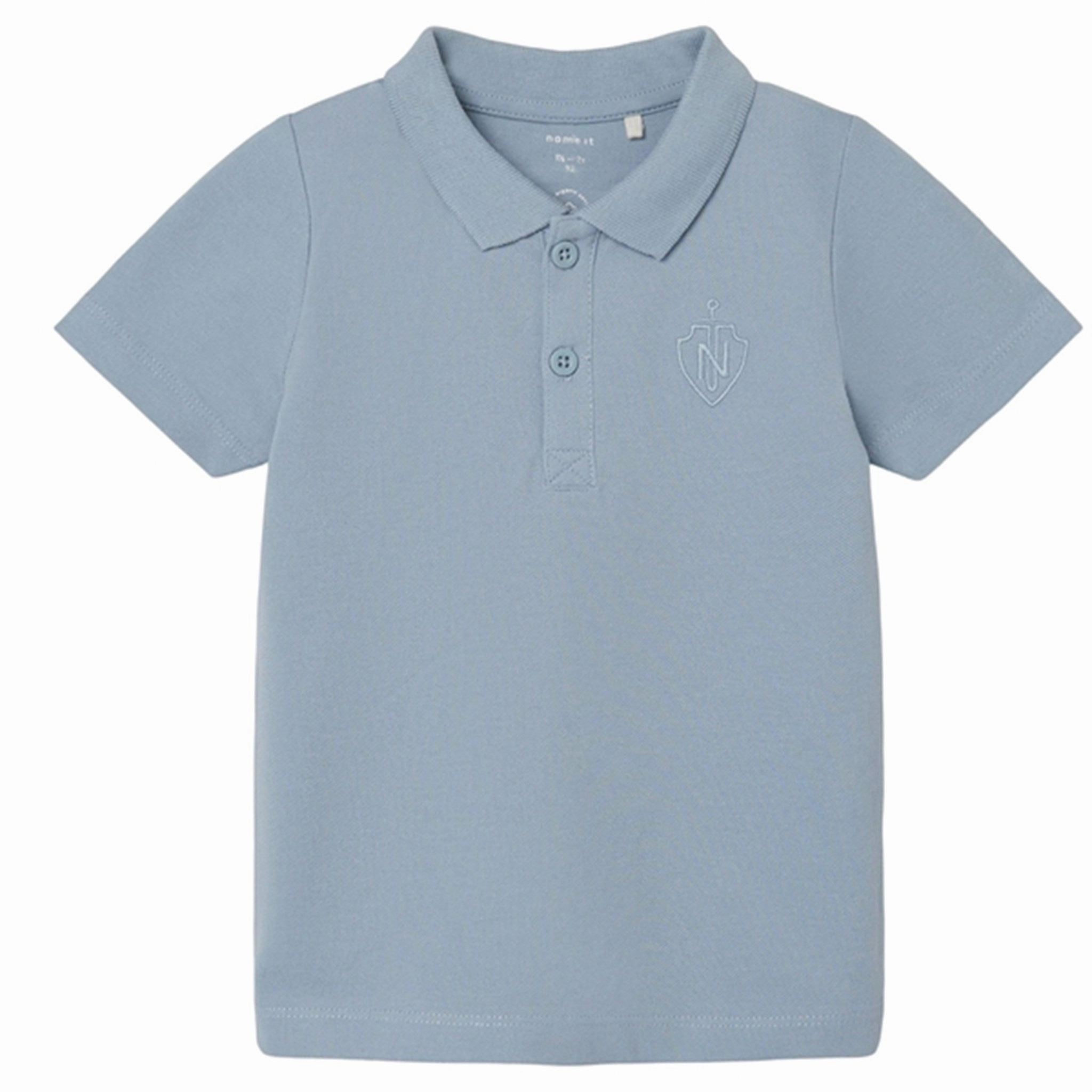 Name it Dusty Blue Frits Polo Cotton Blend