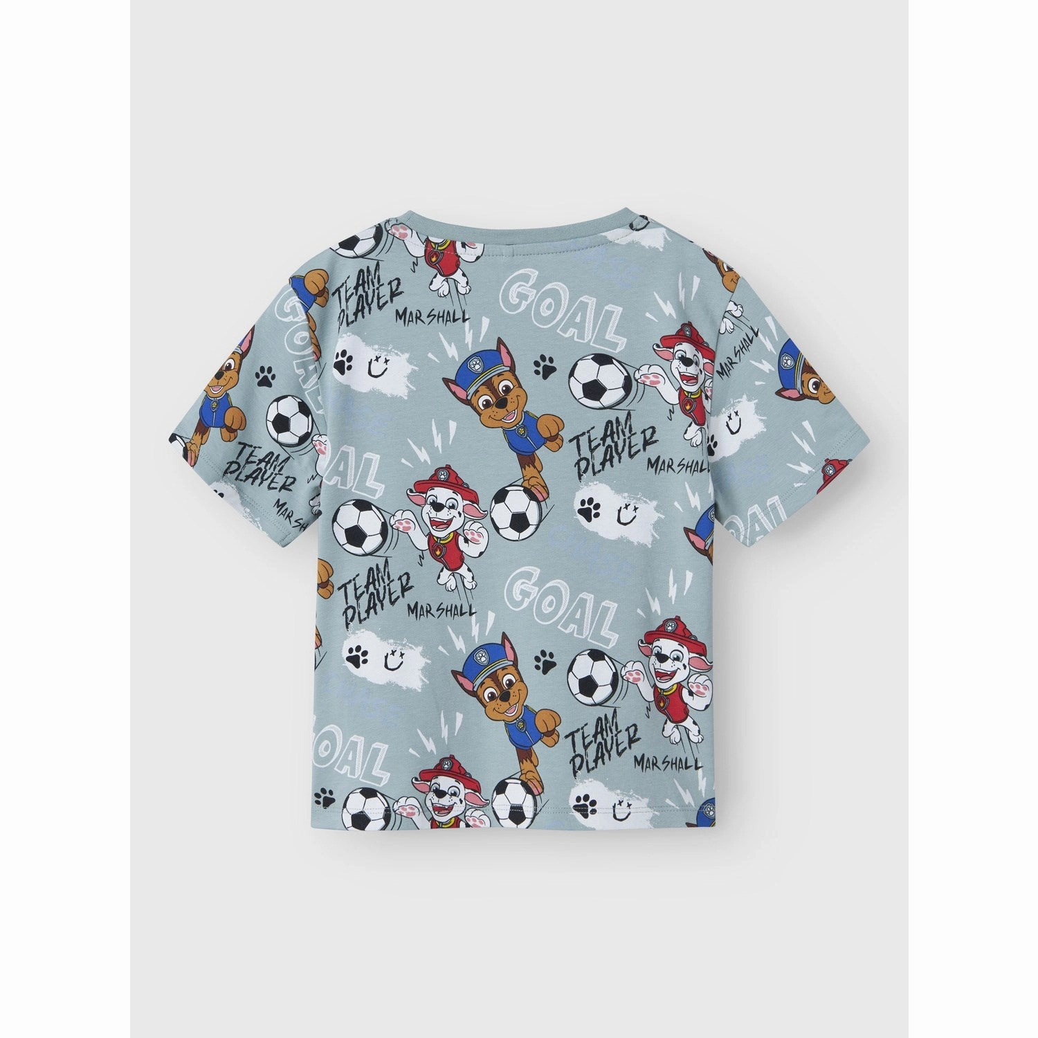 Name It Dusty Blue Nmmjubi Paw Nreg Ss Top Cplg Casual Elegance