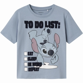 OekoTexCertified Name It Dusty Blue Nmmjudd Stitch Nreg Ss Top Wdi