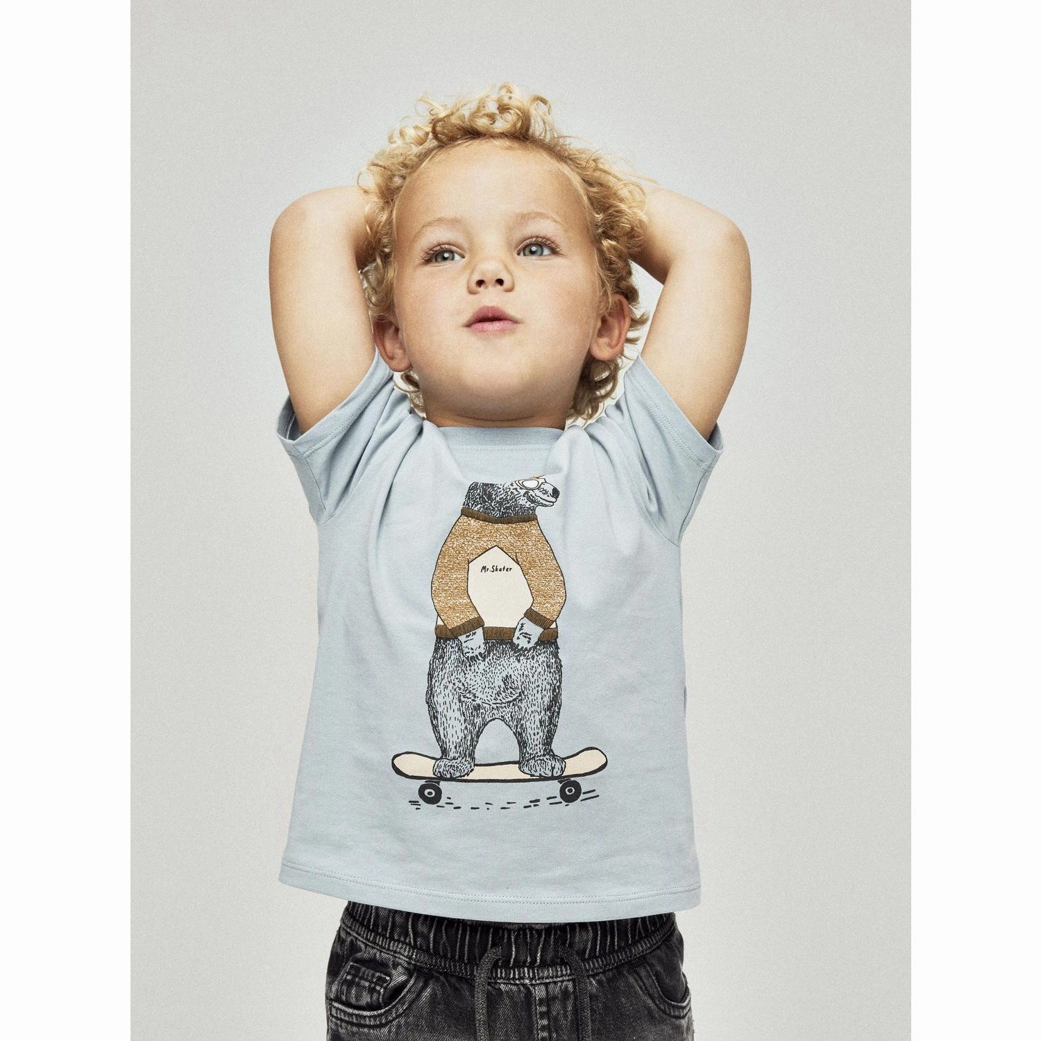 Name It Dusty Blue Nmmlinden Ss Nreg Top Box Travel Wear Non Restrictive Fit