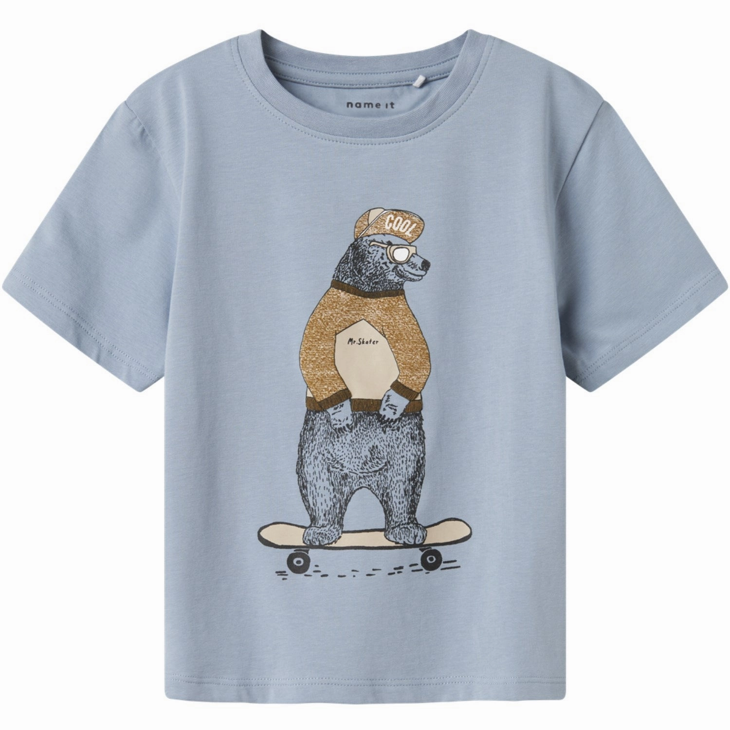 casual outing Relax Outfit Name It Dusty Blue Nmmlinden Ss Nreg Top Box