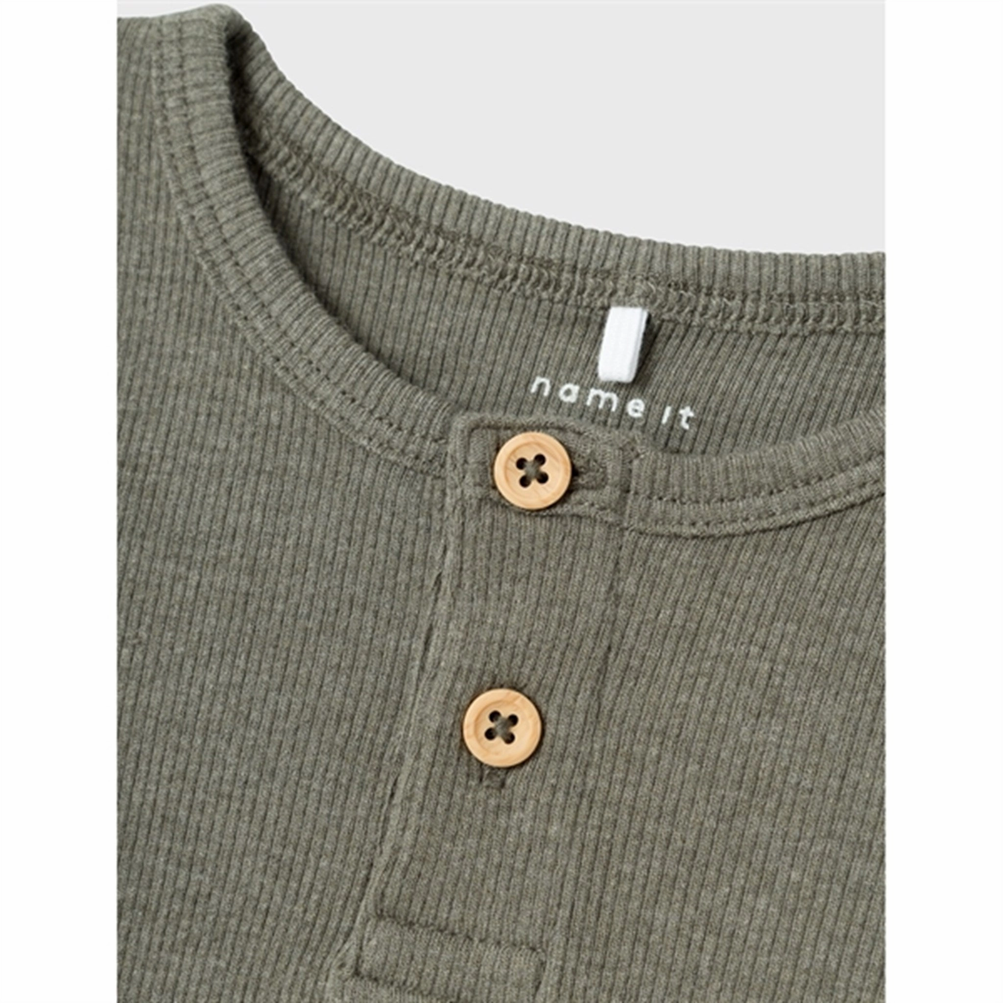 Structured Shoulder Support Name it Dusty Olive Kab Blouse Noos