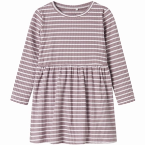 Name It Elderberry Bright White Vemma Dress Quick Layer Calm Flow