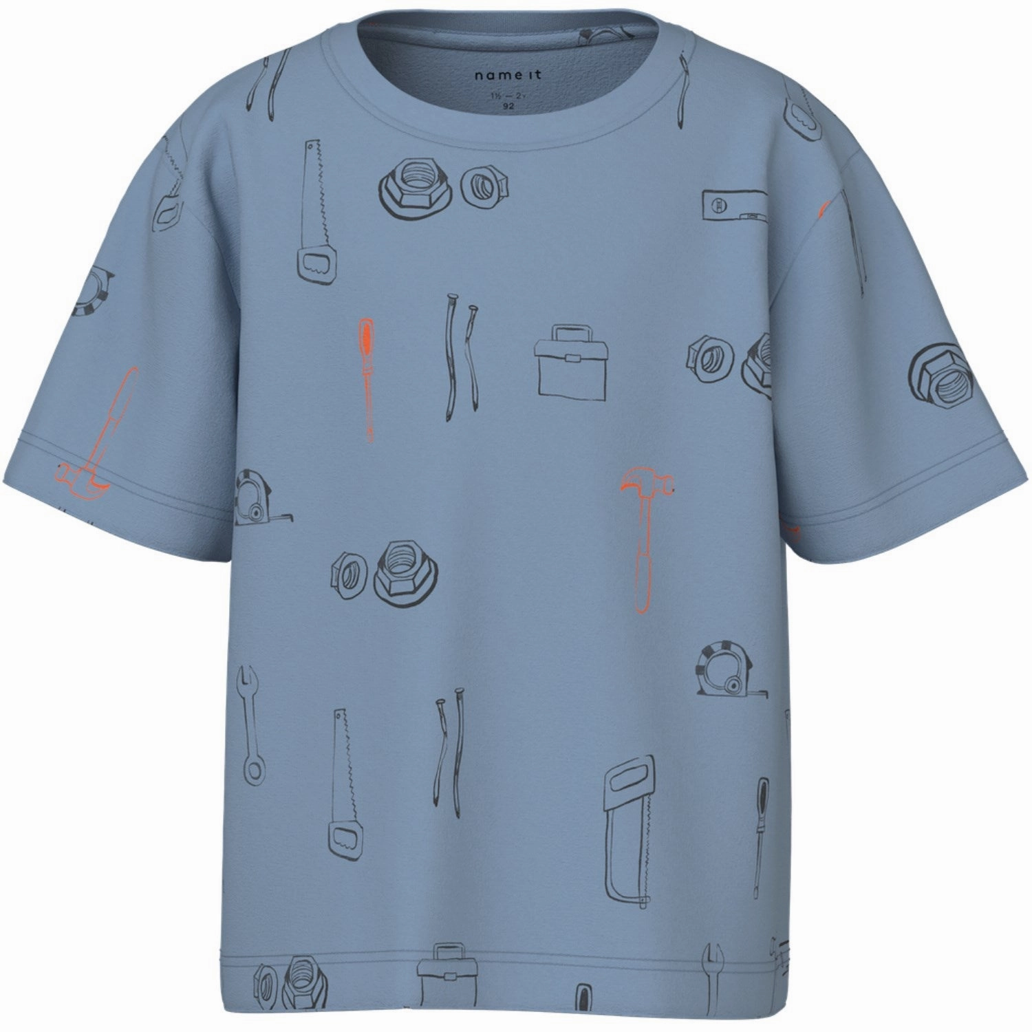 Longline Hemline Name It Faded Denim Huxi Regular T-Shirt