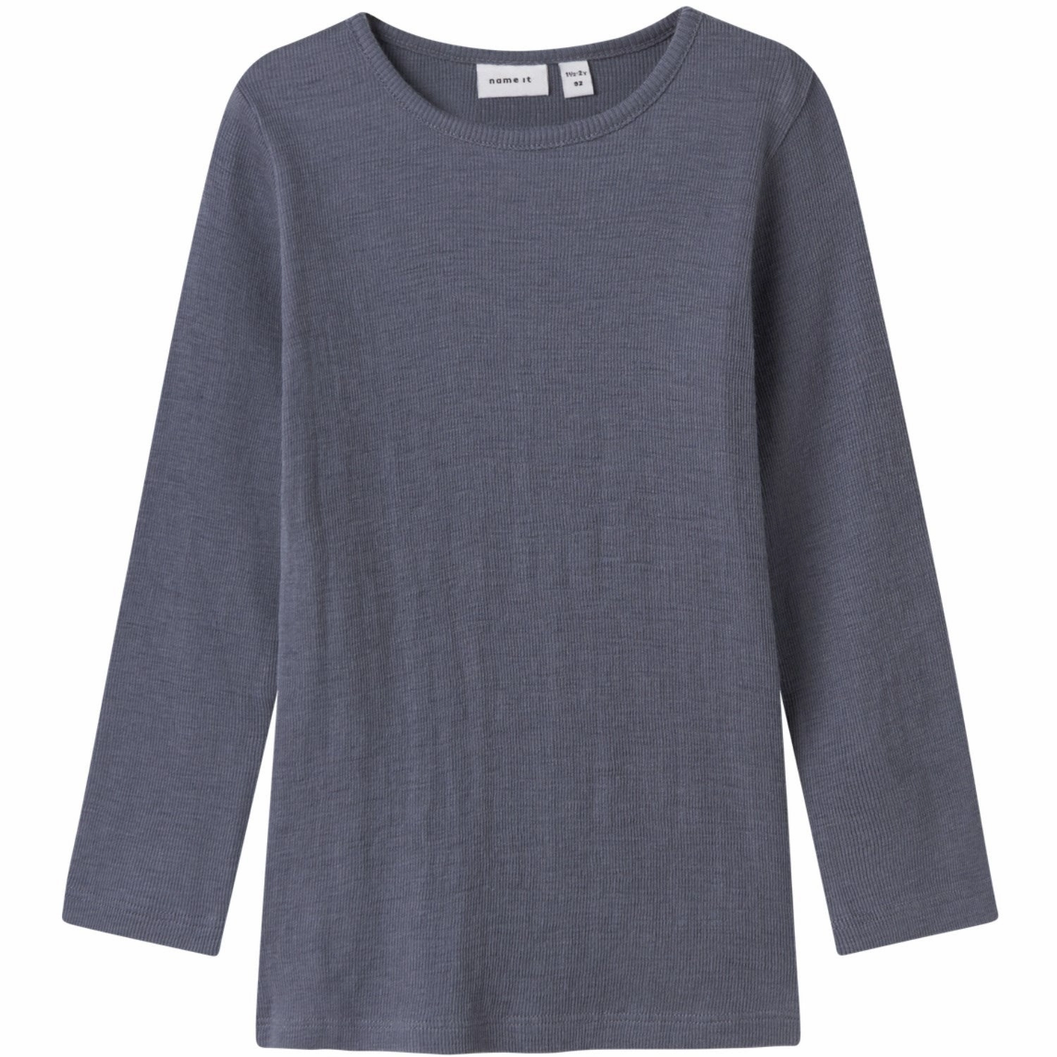 Premium Feel Name It Folkstone Gray Nmmwossa Wo/Si Rib Ls Top
