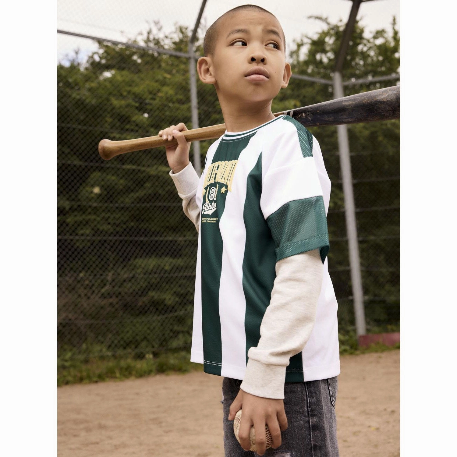 Name It Forest Biome Bright White Donnol T-Shirt Non Restrictive Cut