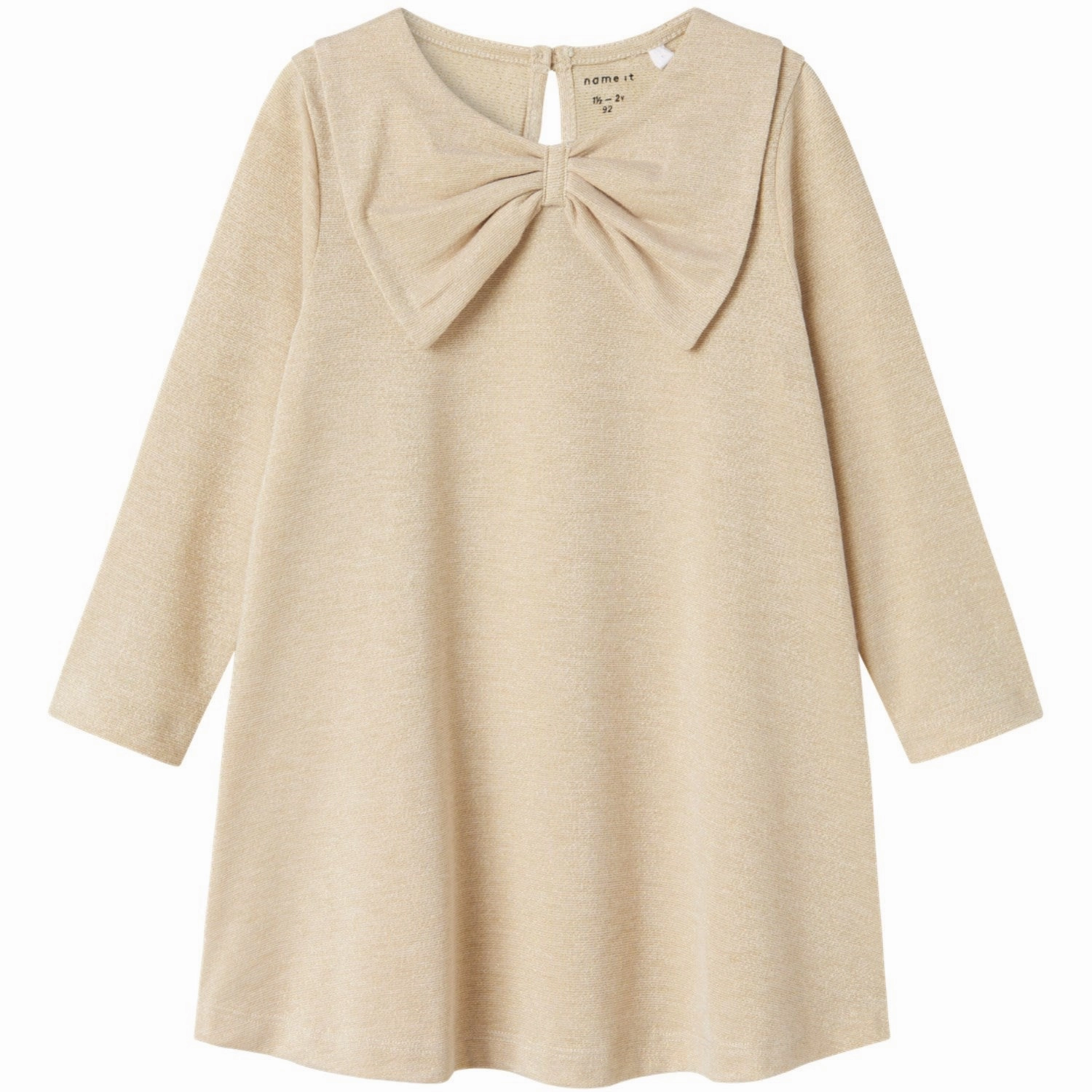 Name It Frosted Almond Rnanna Dress Pose Glow