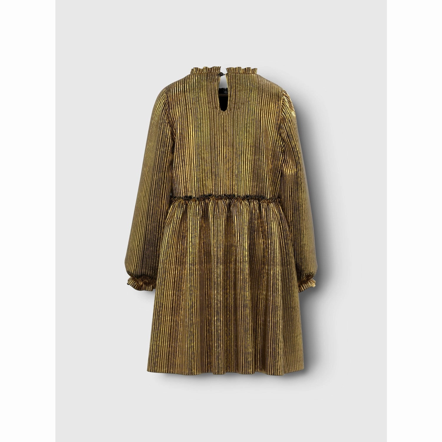 Name It Gold Colour Ritallica Dress Cozy Vibes