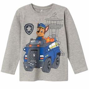 Soft Touch Structured Shoulder Support Name it Grey Melange Absalon Paw Patrol Blouse