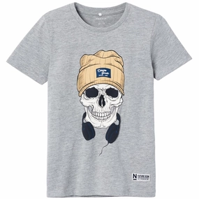 Name it Grey Melange Balukas T-Shirt Classic Chic Skin Friendly Lining