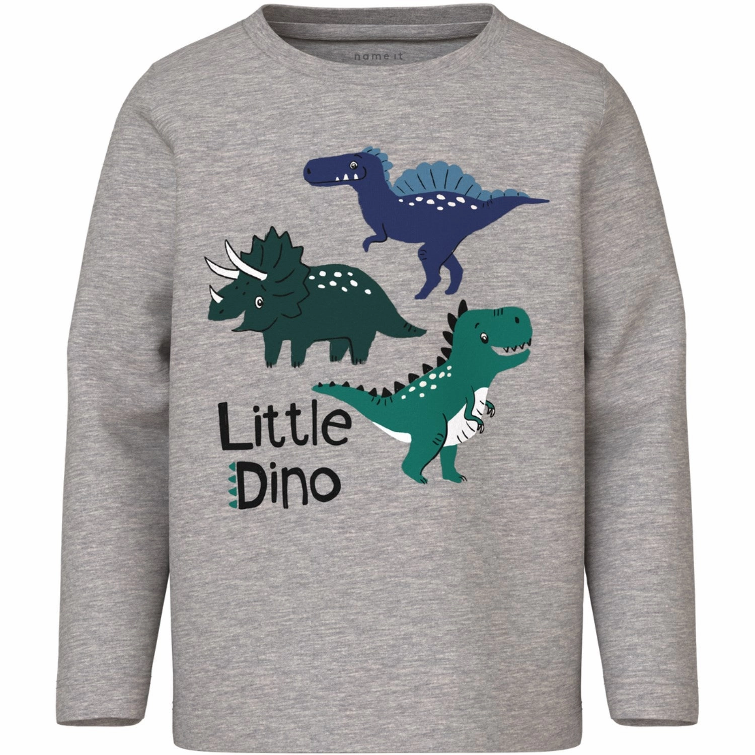 Name It Grey Melange Kelto Blouse Reinforced Side Vents Tailored Style