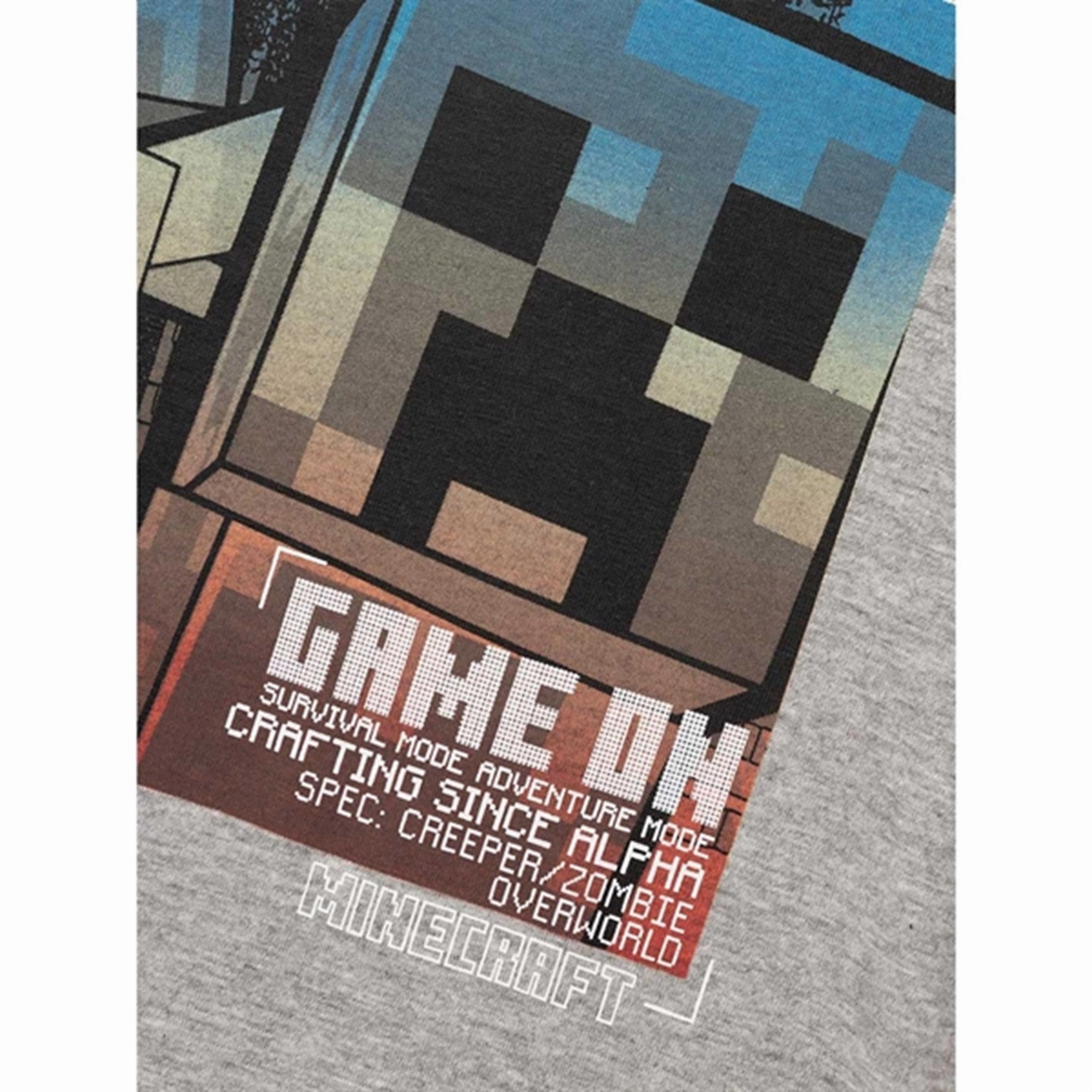 Sleek Style Daily Style Name it Grey Melange Major Minecraft T-Shirt
