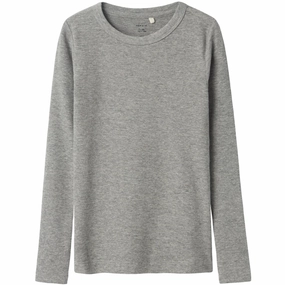 Chic Appearance Name It Grey Melange Nakal Blouse Noos