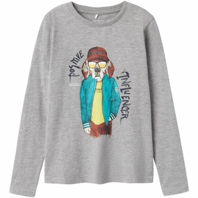 Affordable Fashion Name It Grey Melange Semons Regular Blouse