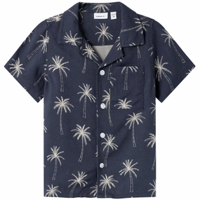 Name It India Ink Ferane Shirt Short Sleeve Smooth Finish