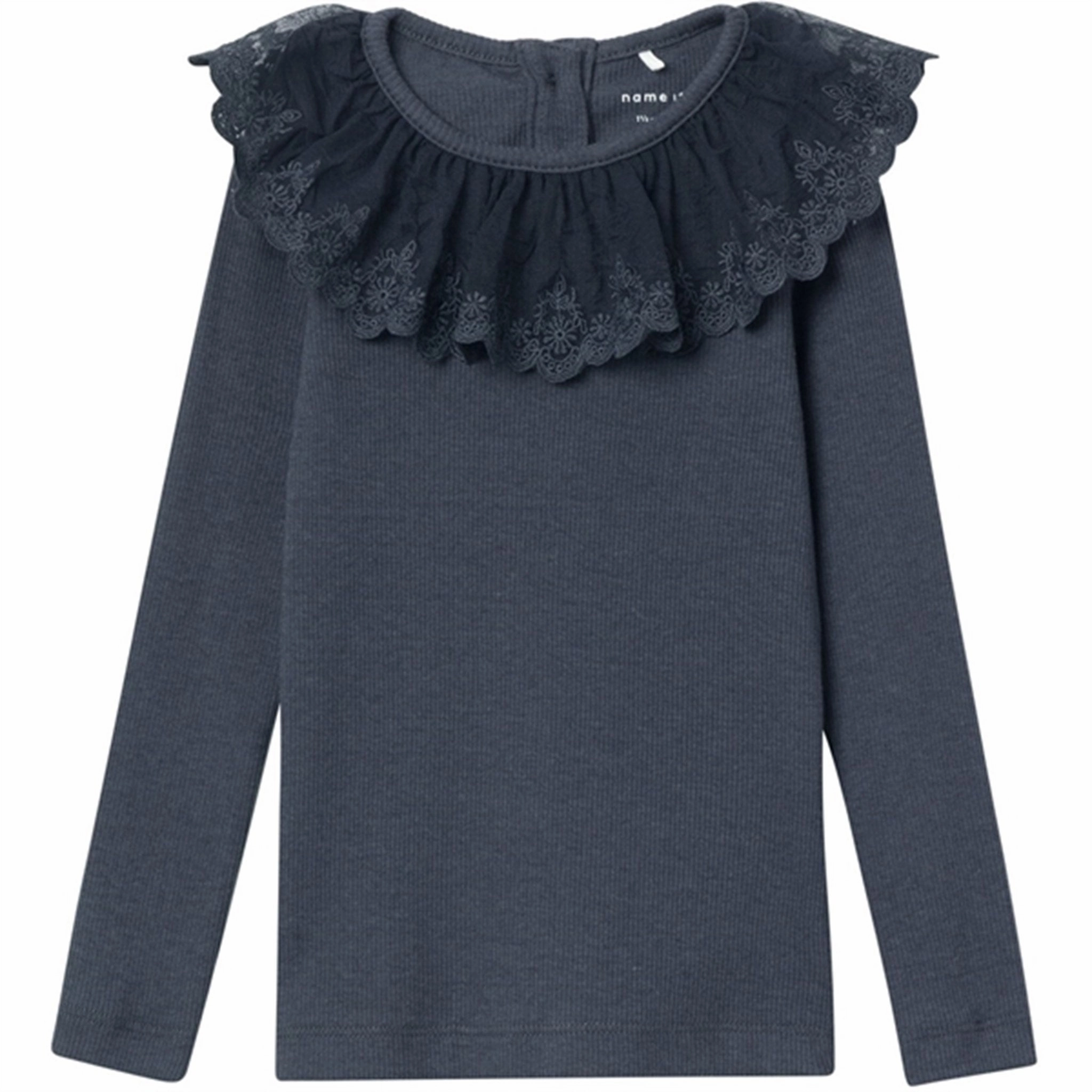 Hidden Button Placket Bamboo Fiber Blend Name it India Ink Nile Blouse