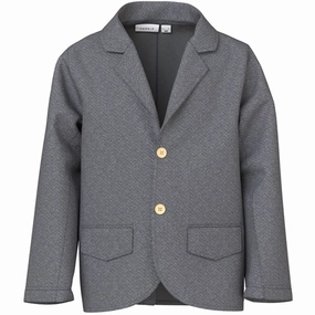 Name it India Ink Robino Sweat Blazer Sleek Fit Sharp Layering