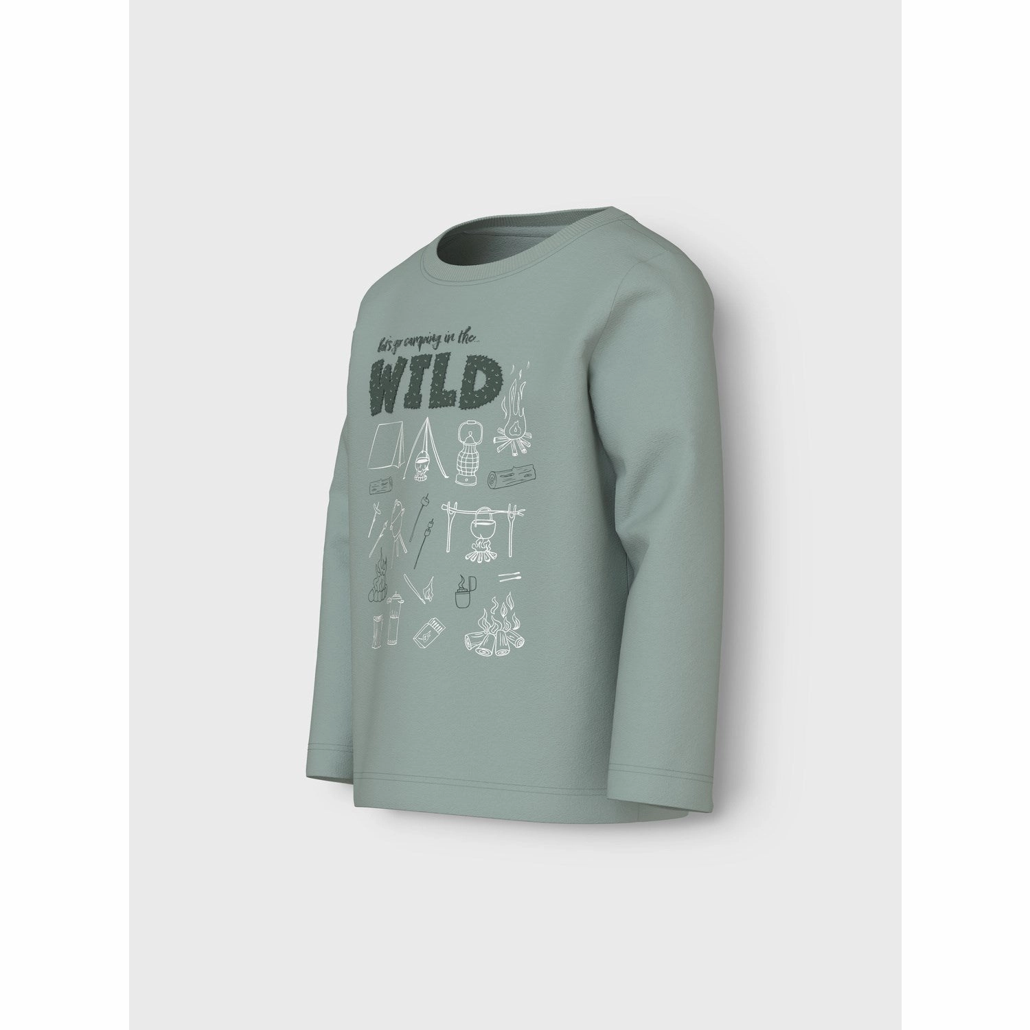 Name It Jadeite Wild Nmmvux Ls Top Split hem Inner Layer