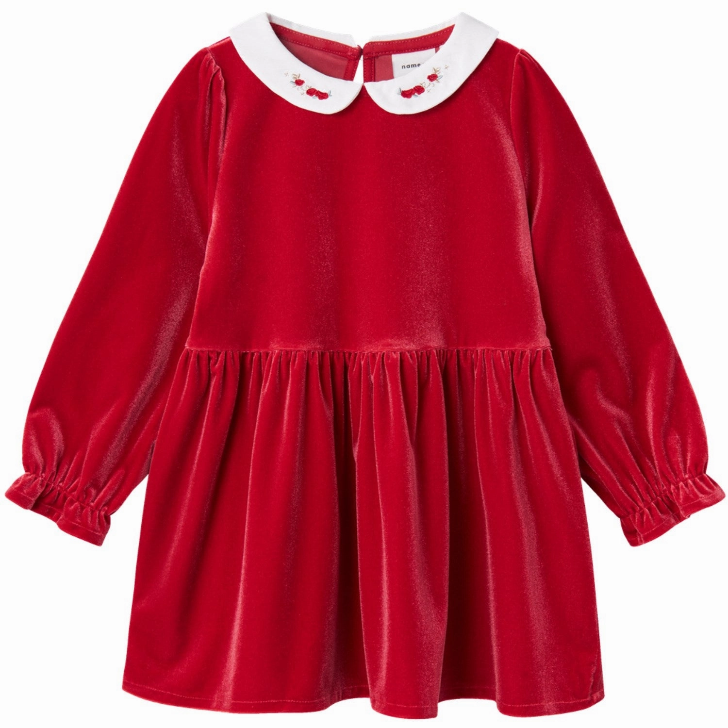 Name It Jester Red Rinna Velour Dress Sharp Profile Eco Friendly