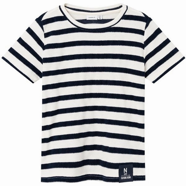 Name it Jet Stream / Dark Sapphire Dunster T-Shirt Striped modernity MinimalistStitching