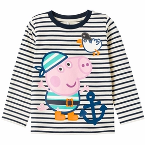 Linen blend Name it Jet Stream Mister Peppa Pig Blouse