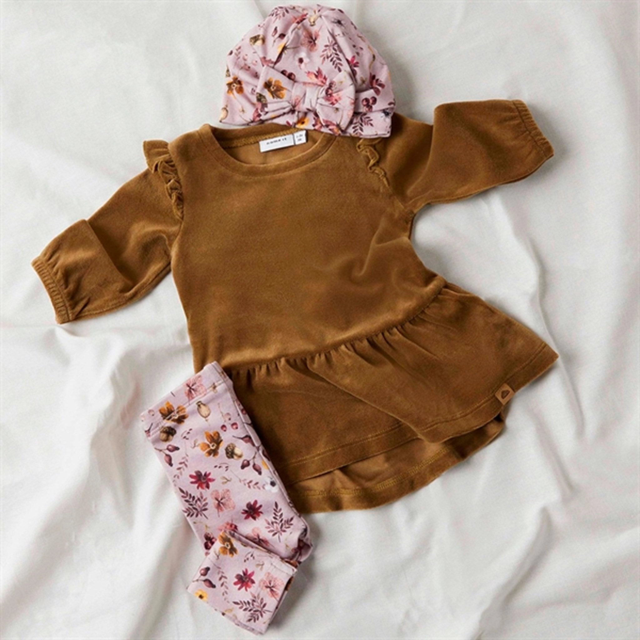 Name it Kangaroo Linna Velour Dress Hidden Pocket