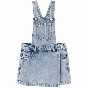 Name It Light Blue Denim Bella Baggy Denim Bib Skort Breathable fabric