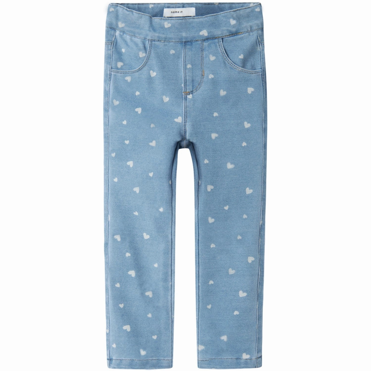 Outfit Essential Name It Light Blue Denim Heart Salli Slim Denim Leggings Noos